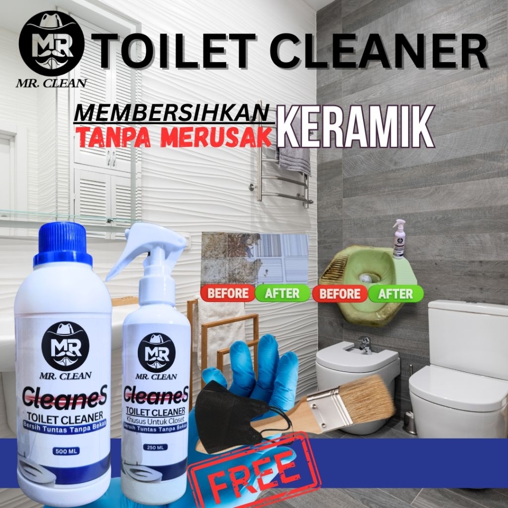MR Clean Bundling PEMBERSIH KERAK KAMAR MANDI TOILET CLENNER 
PEMBERSIH KERAK KERAMIK KAMAR MANDI PE