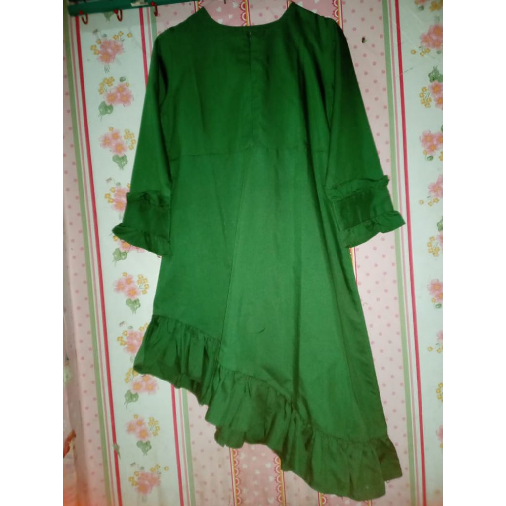 preloved tunik hijau
