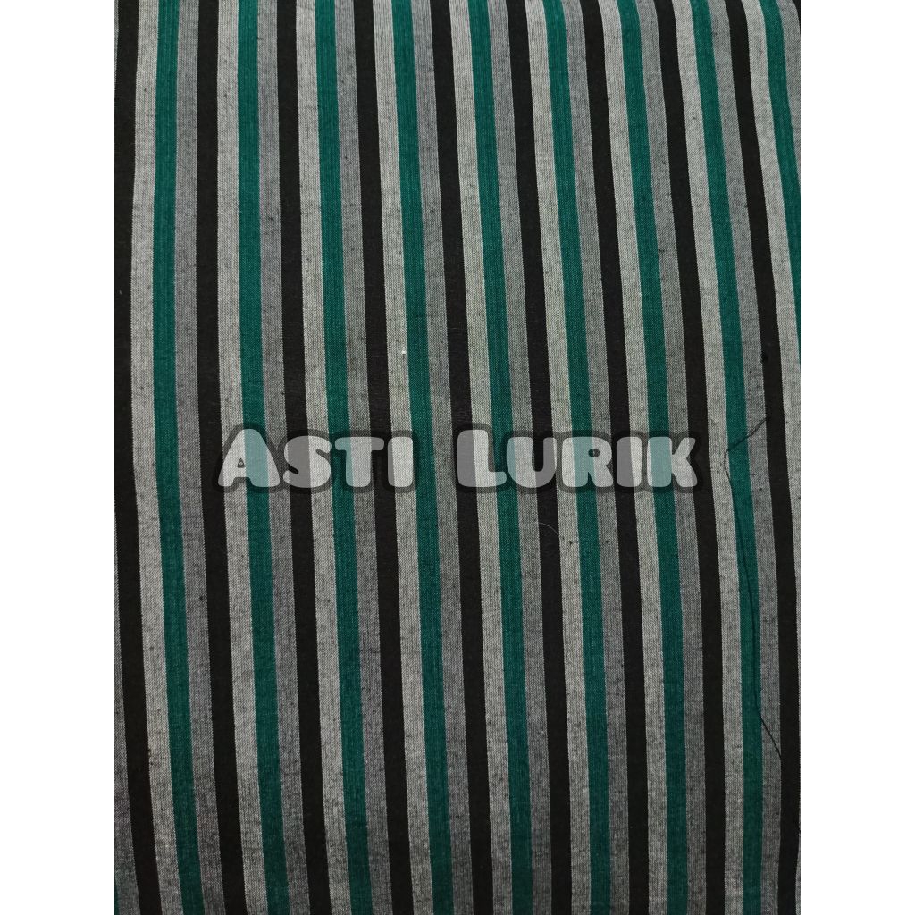 Kain Tenun Lurik 200 x 105 110 . Lurik katun . Tenun Lurik Halus . Tenun Lurik Hijau Tosca .