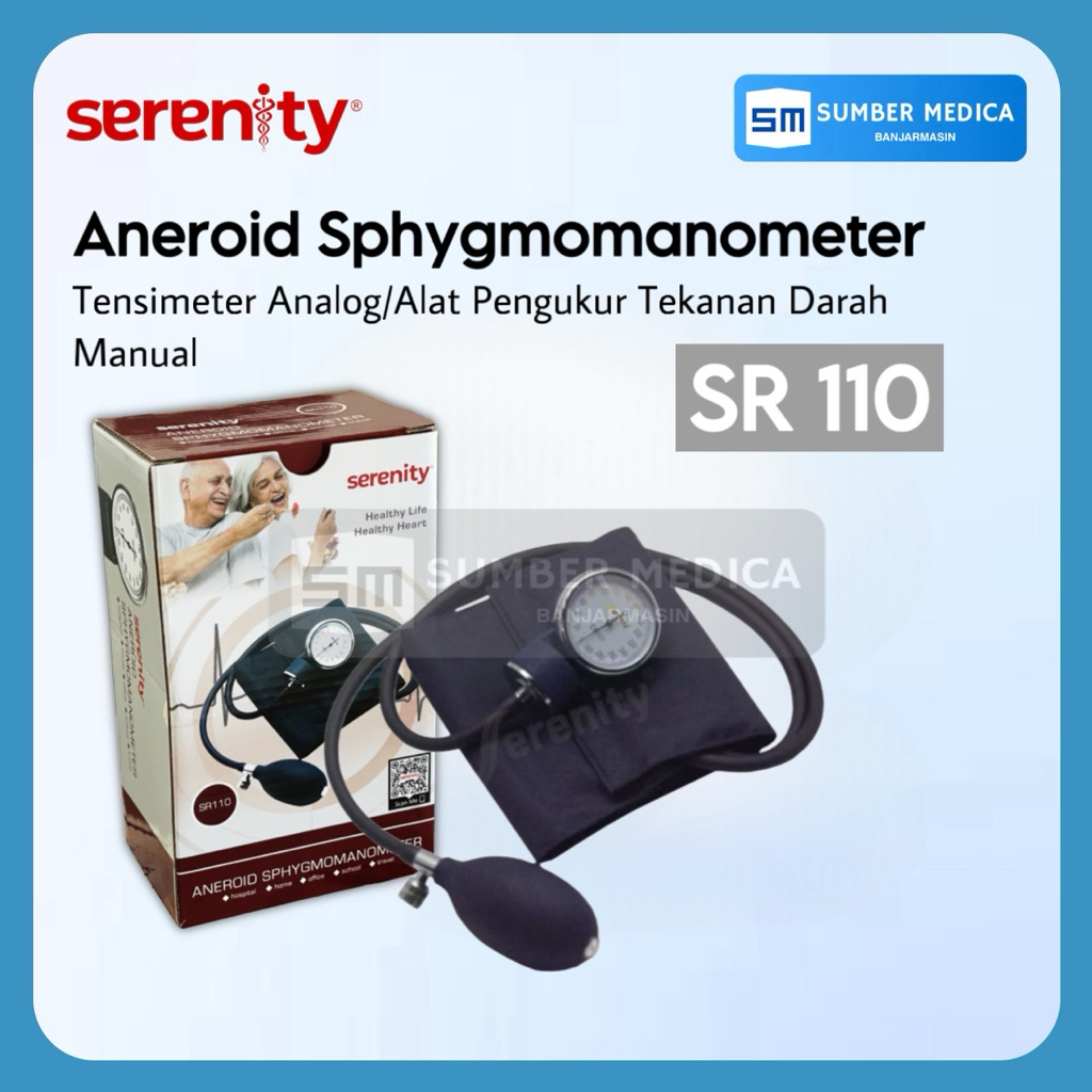 Serenity Tensimeter Manual Analog/Aneroid Sphygmomanometer SR 110