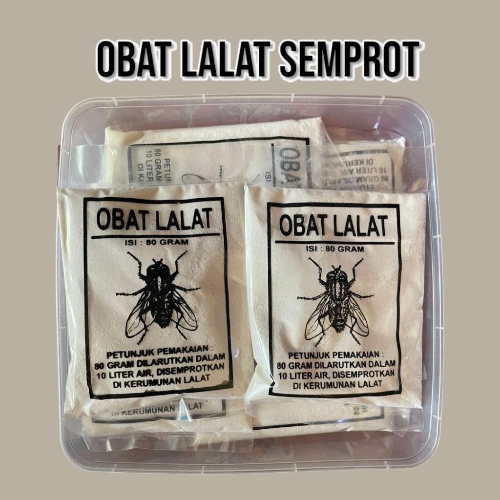 Obat lalat tabur 80 gram.