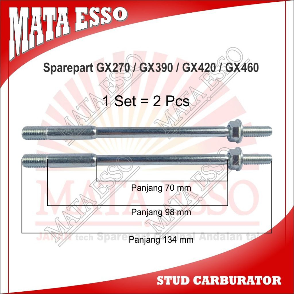 stud carbulator / baut karbulator / bolt stud mesin engine GX270 GX390 GX420 GX460 GX480