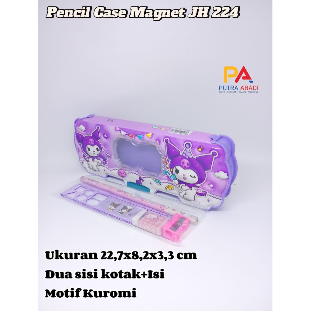 

Kotak Pensil Magnet JH 224 Dua Sisi Plus Isi Set (Pensil Penggaris Rautan Setip) Lucu Aesthetic Viral Kuromi Melody Cinamorol