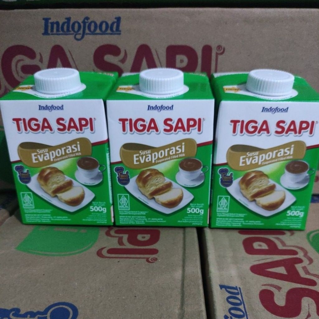 

Evaporasi tiga sapi 1 karton isi 12x500 Gram