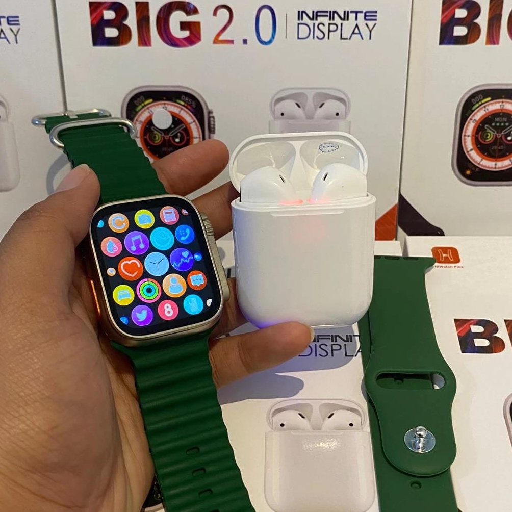 KODE Q33F SUPER SALE Smartwatch i8 Ultra Free Headset  2 Pasang StrapTali