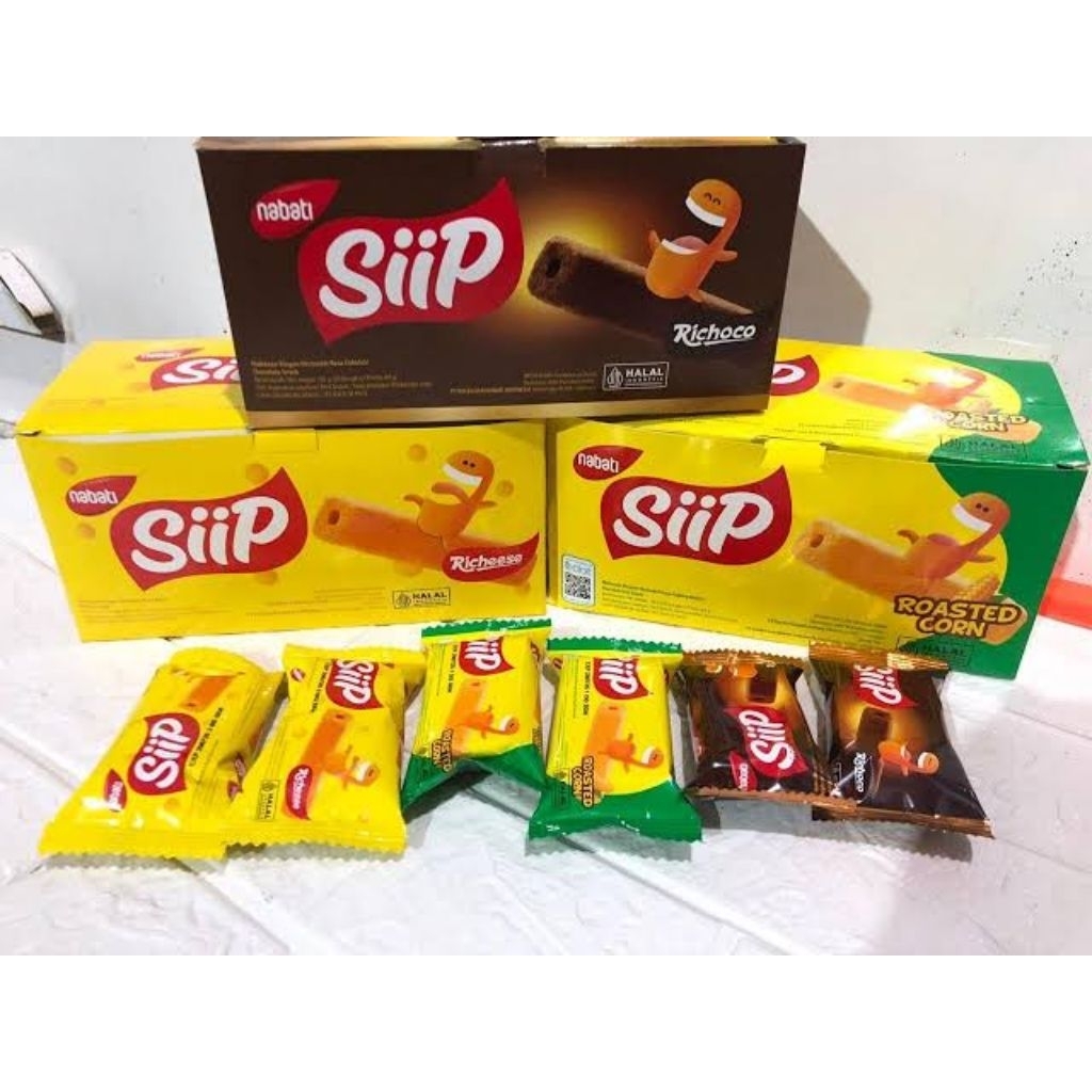 

Siip Nabati Rasa Keju / Jagung / Cokelat 1 Box (20 pcs)