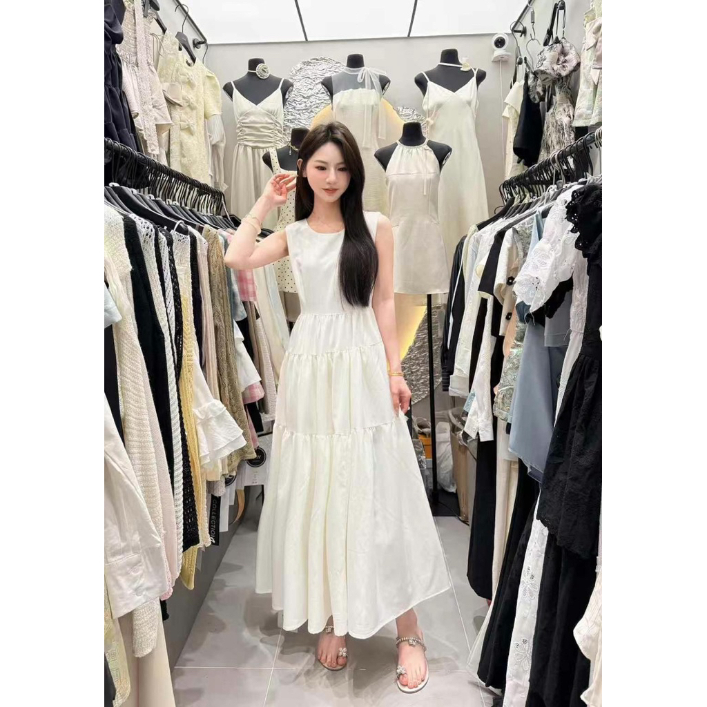 READYSTOCK CN804 - 3399 MIDI DRESS BACK BOW NANA