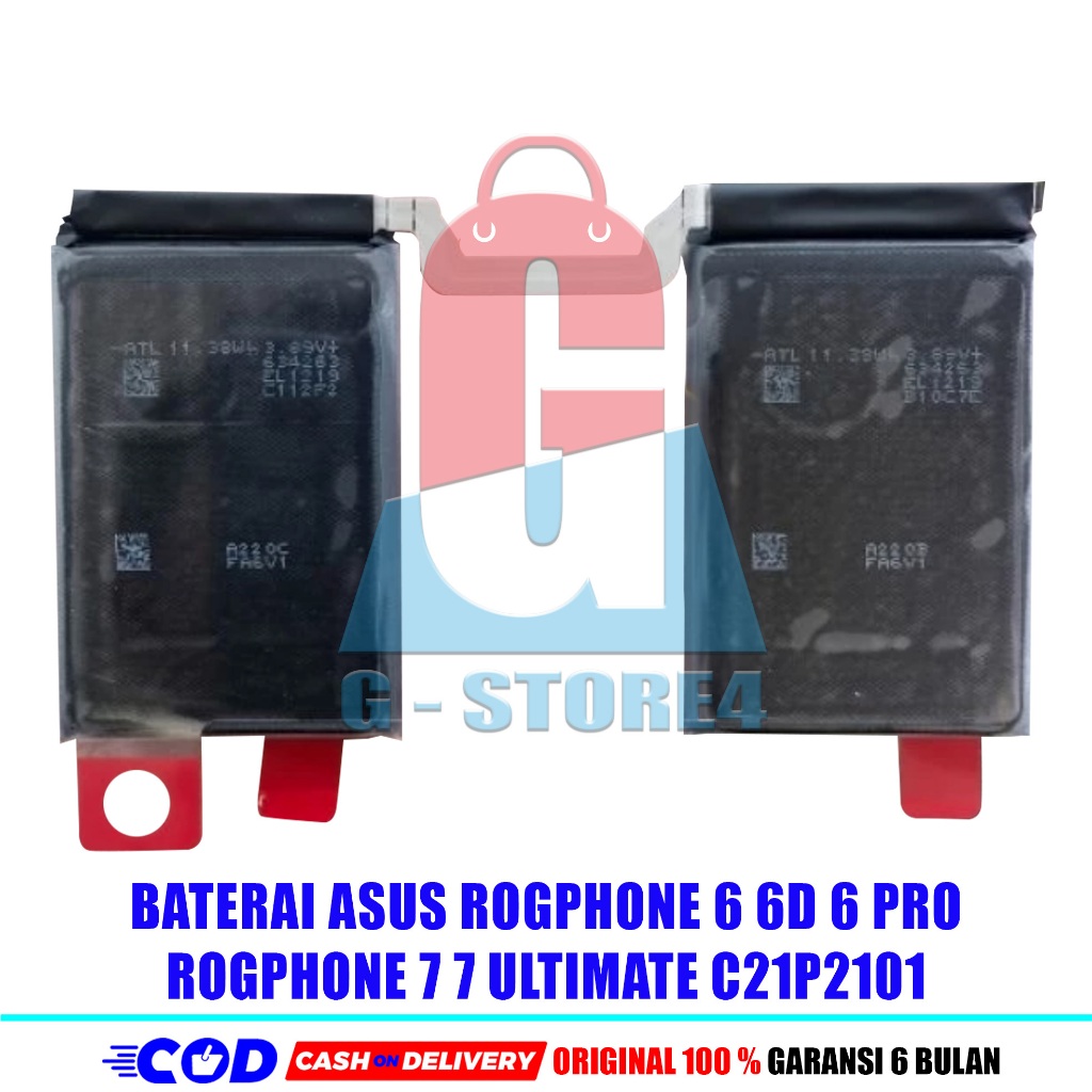 BATTERY BATRAI ASUS ROGPHONE BATRE ASUS ROG 6 ROG 6D ROG7 ULTIMATE / 6PRO C21P2101 ORIGINAL100%