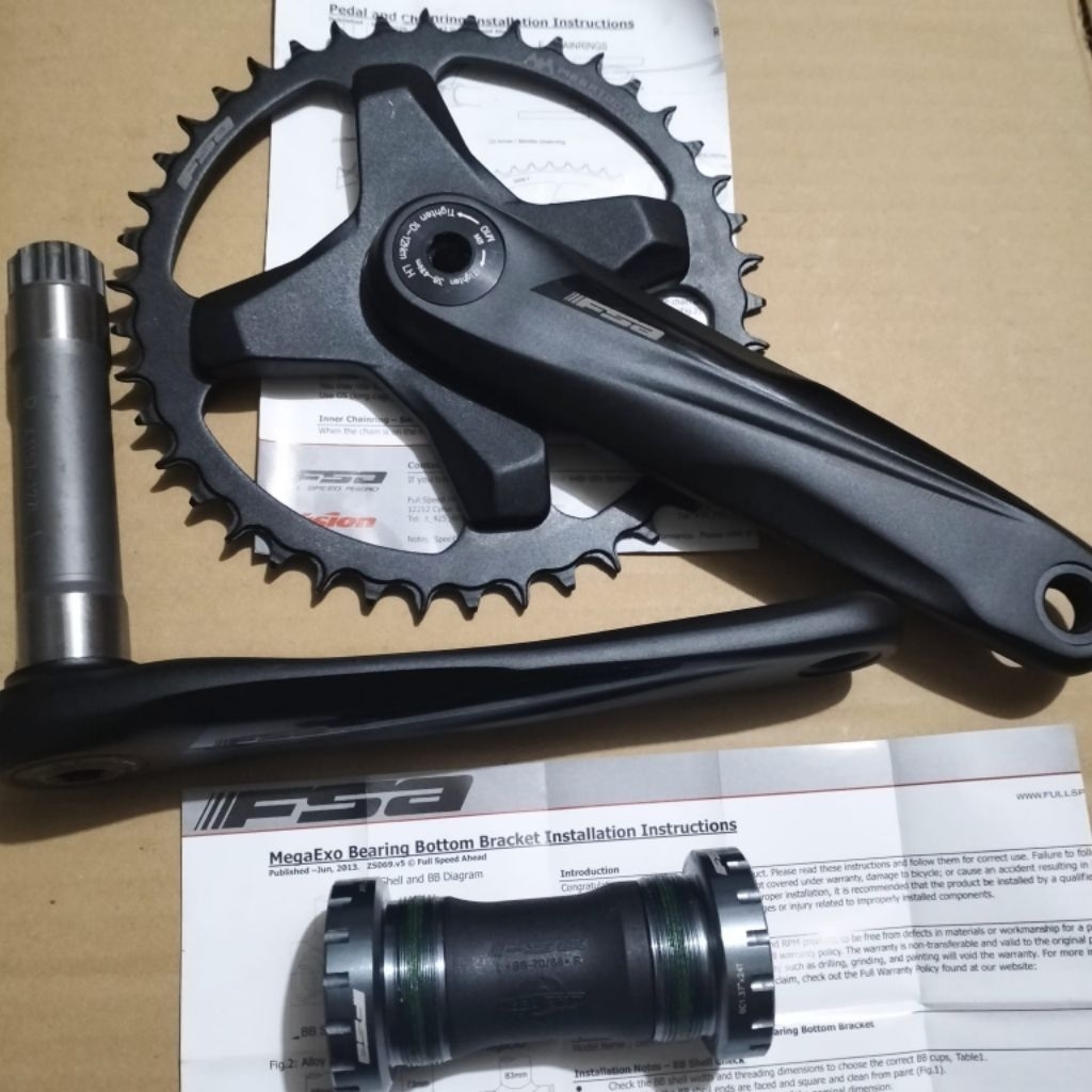 Crank set FSA Gossamer Pro 42t arm 175mm BCD120mm BB Hollowtech 2 Mega Exo