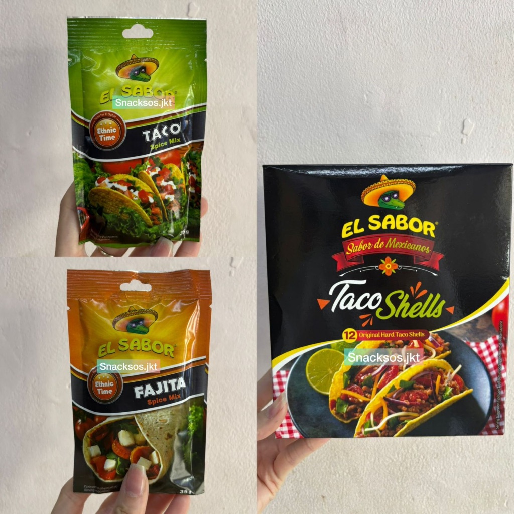 

EL SABOR SPICES MIX TACO / FUJITA FAJITA - ELSABOR TACO SHELLS - MEXICAN