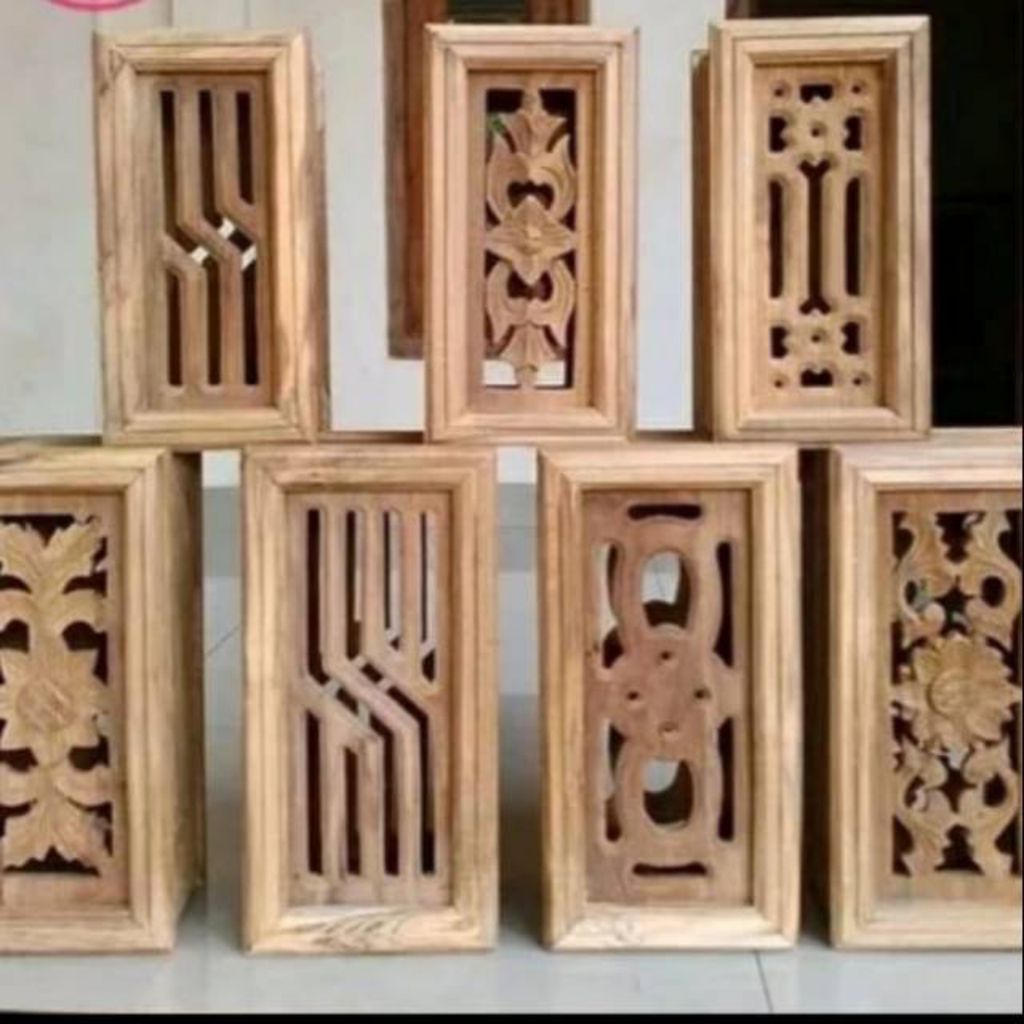 Loster Kayu & Angin Anginan Rumah & Ventilasi Udara Rumah Kayu Jati Motif Ukiran Dan Minimalis Ukura