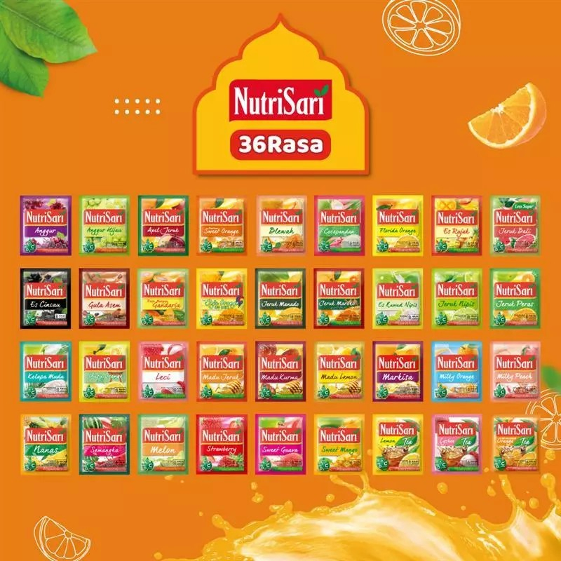 

NutriSari sachet Minuman Serbuk Varian Rasa Buah