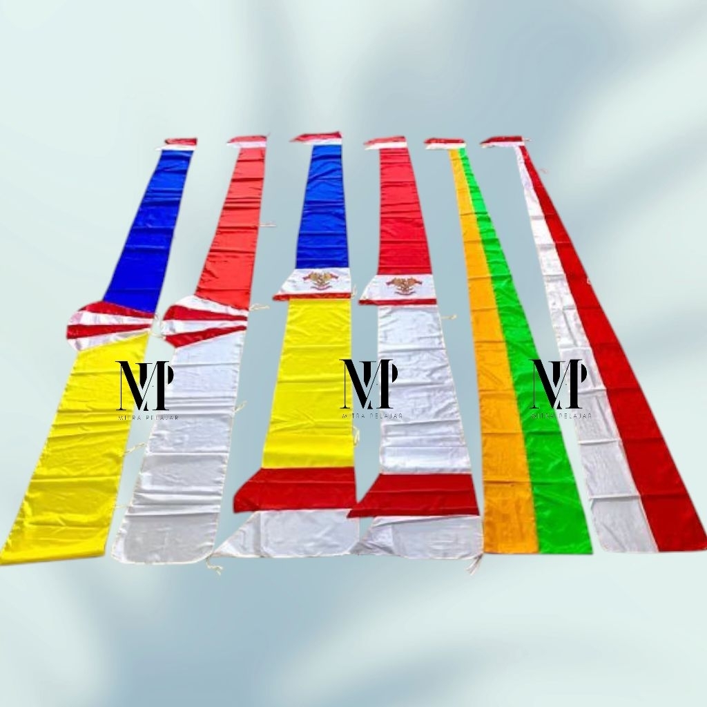 Bendera Umbul Umbul Layur Merah Putih/ Umbul Layur warna sablon Garuda / umbul Layur polos