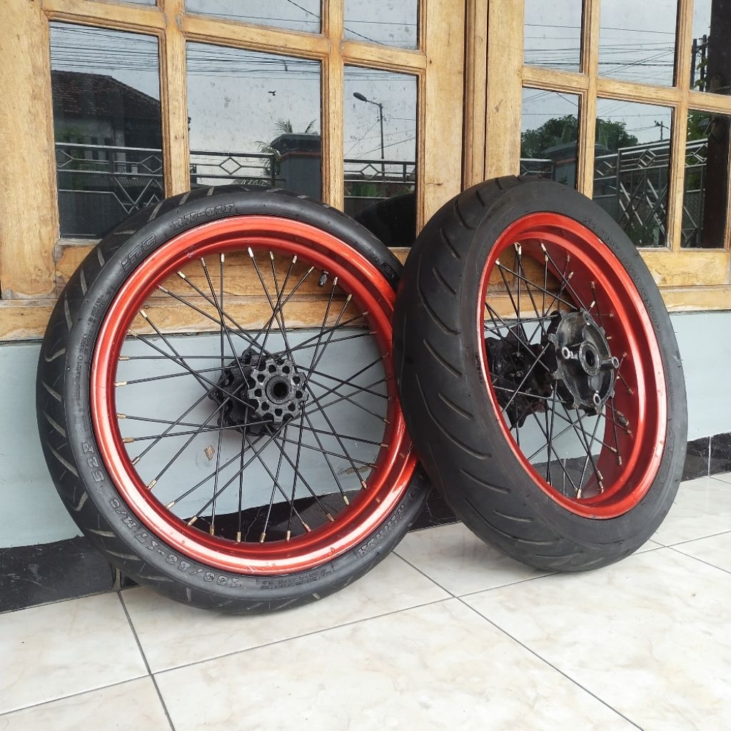 Whelset supermoto crf 150L whellset supermoto crf Wheelset supermoto crf velg sumo crf sumo crf pele