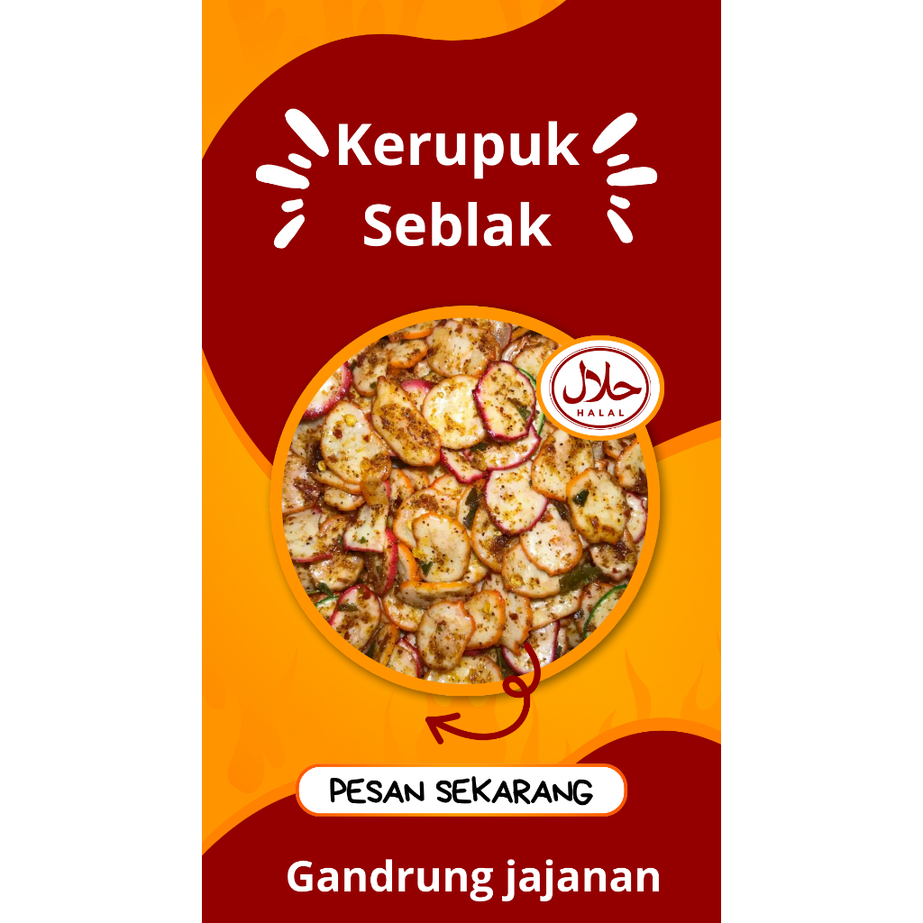 

Kerupuk Seblak Daun Jeruk Original kemasan 100gram