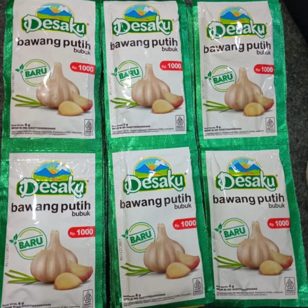 

Desaku bawang putih 12 pcs 1 renceng-Desaku Bawang Putih Bubuk 1 Renceng Isi 12 Pcs