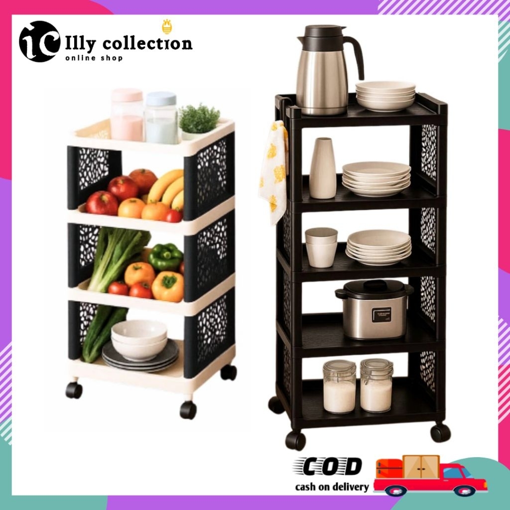 Rak Yoyo 5 4 3 Susun Pakai Roda / Rak Apartemen Serbaguna