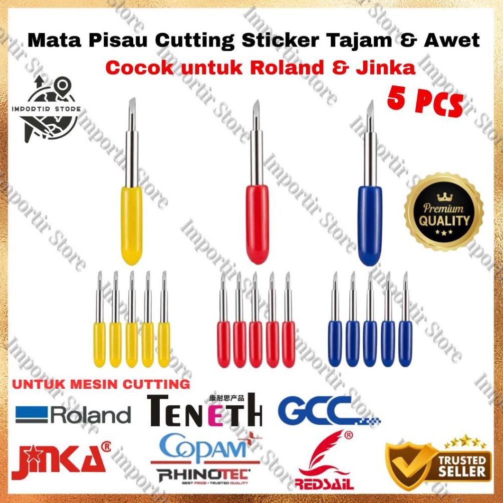 

KODE Q99D 5Pcs Blade Jarum Mata Pisau Import Cutting Sticker Roland