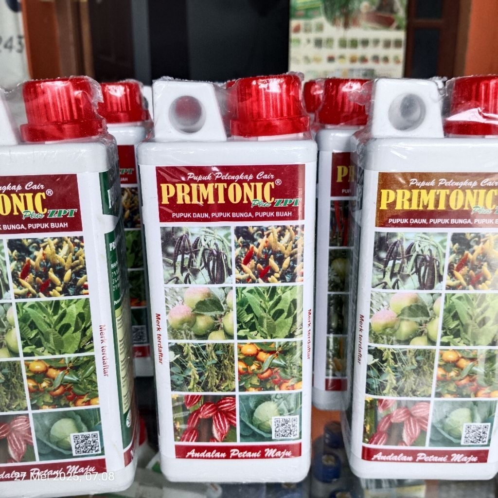 Pupuk pelengkap cair PRIMA TONIC Plus ZPT Kemasan 1 liter.