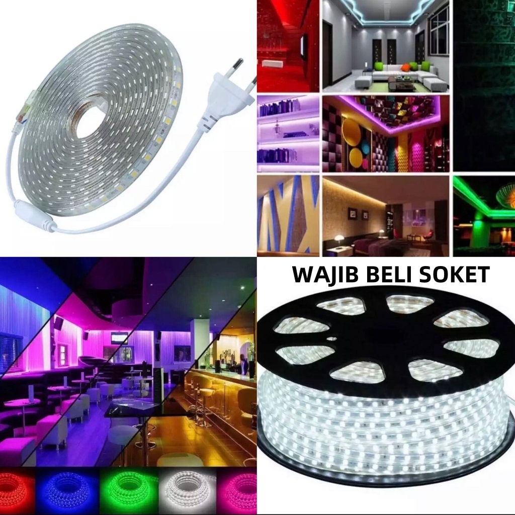Led strip 5050 meteran 1M-100M lampu plafon led strip 5050 lampu ceiling