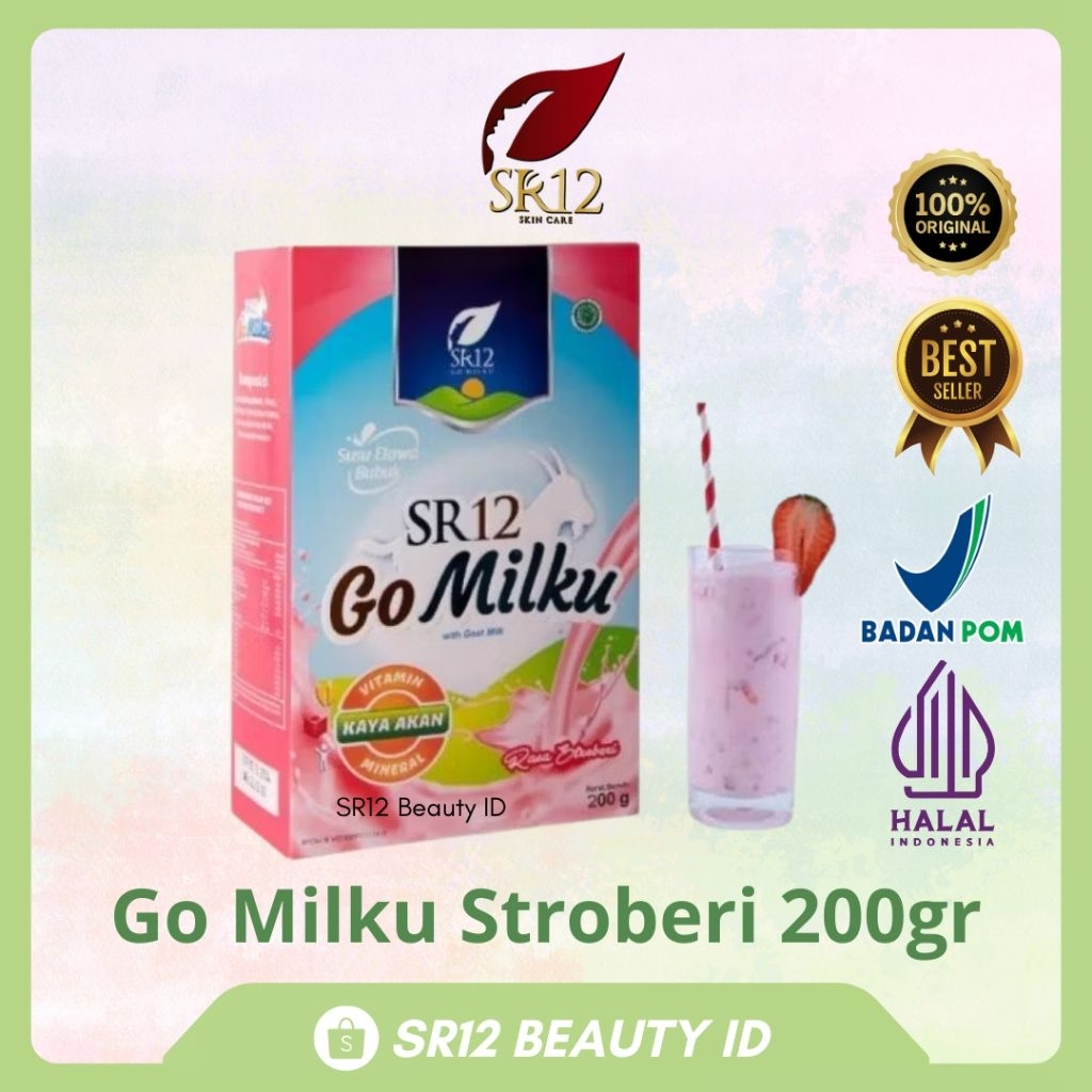 

GoMilku STROBERI 200gr SR12 Susu Kambing Etawa - SR12 Beauty ID