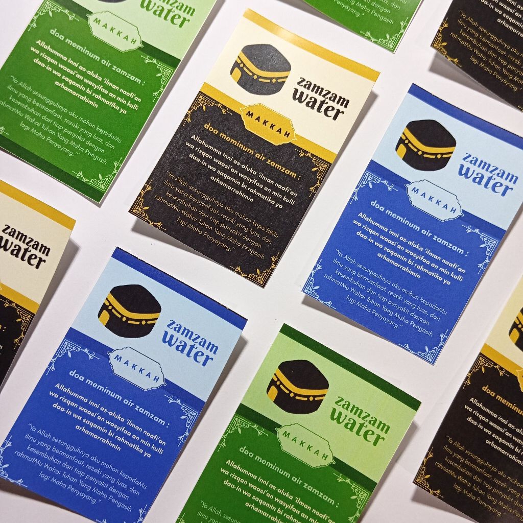 

(5x8 cm) Sticker Label Air Zamzam Oleh-oleh Souvenir Umroh Haji HARGA PER PC