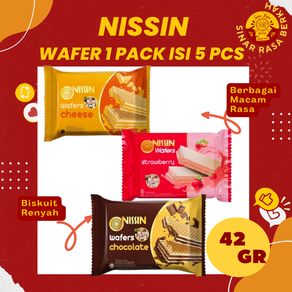 

Nissin Wafer Chocolate, Strawbery, Cheese 42gr