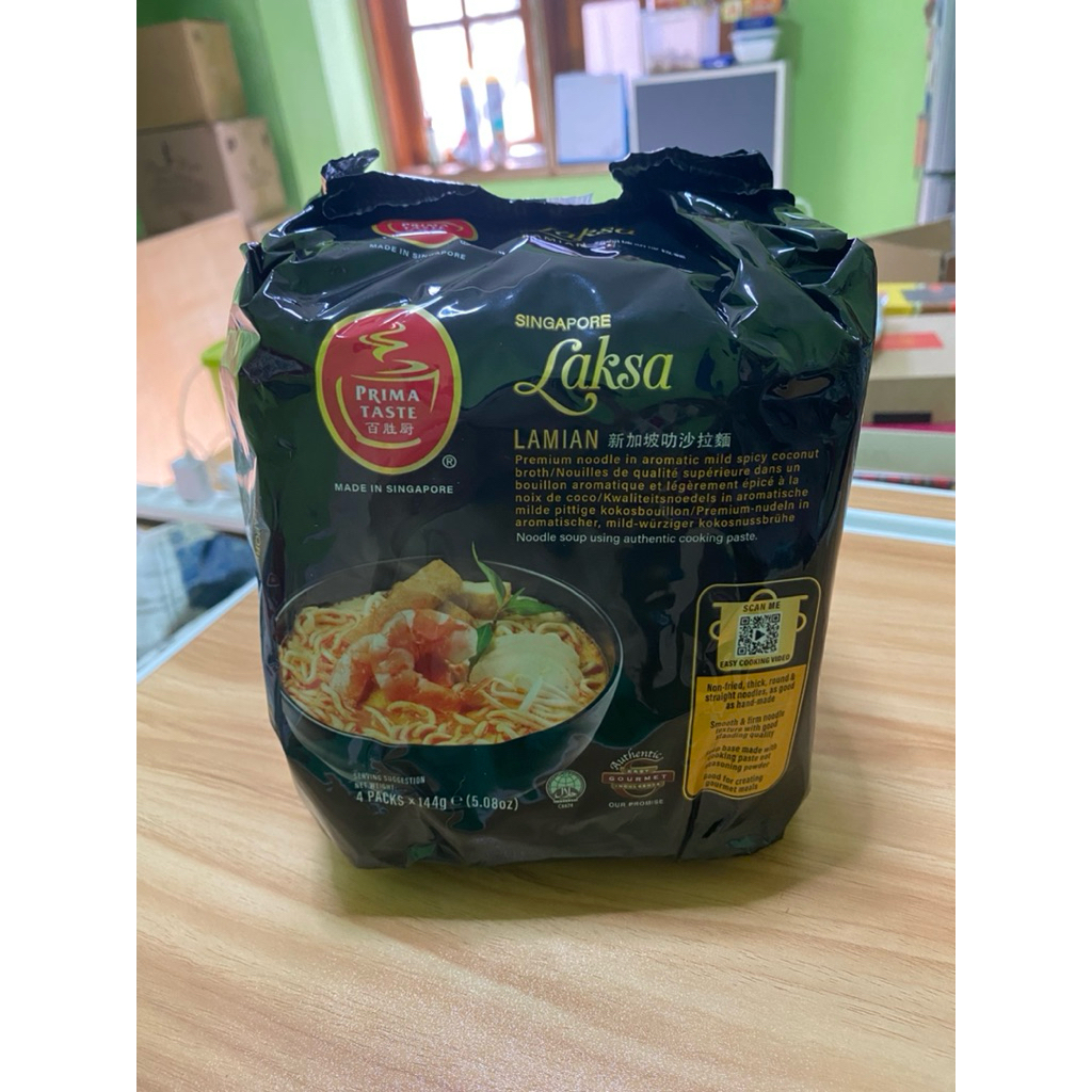

Prima Taste La Mian Premium Instant Noodle Laksa 4x 185gr