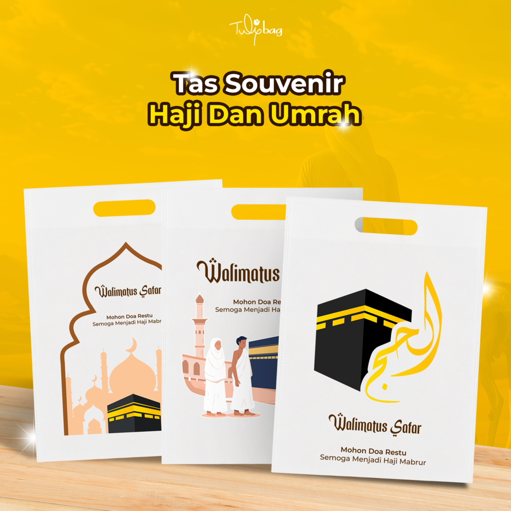 

Tulipbag - Goodiebag Souvenir Umrah dan Haji / Tas Souvenir Haji / Tas Spunbond Umrah