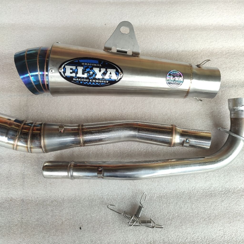 knalpot original ELYA model dpj jigsaw pucuk blue pnp all bebek Jupiter vega crepten Astrea grand pr