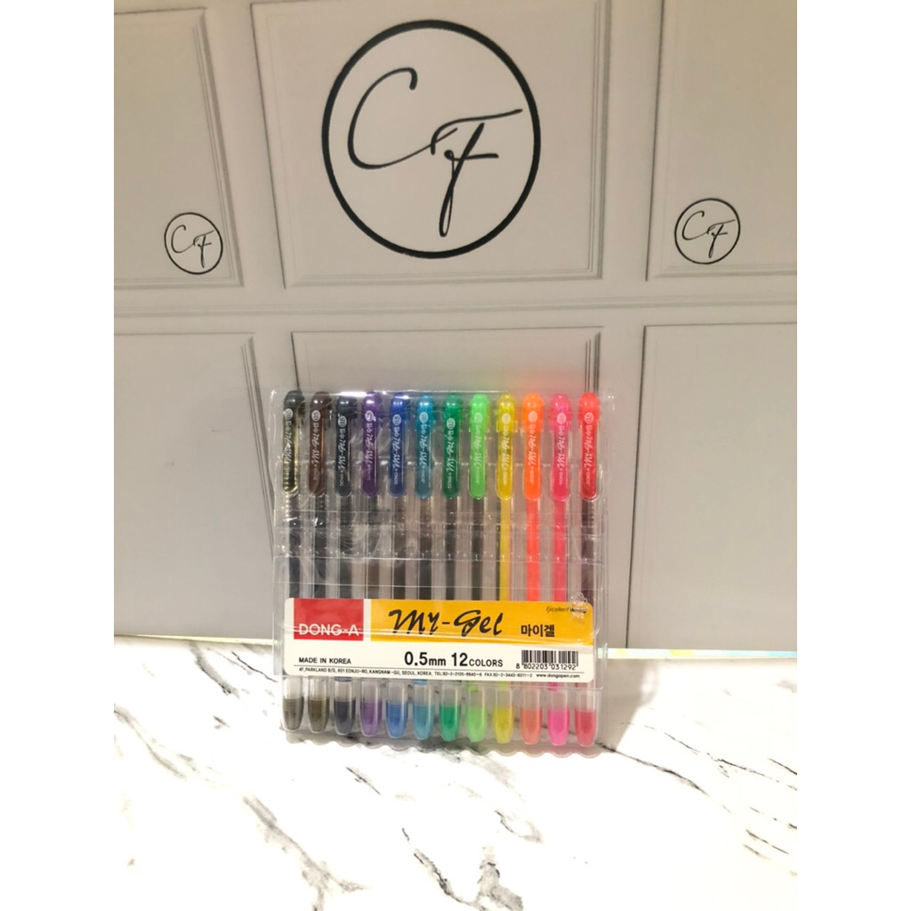 

Pulpen/Pen/Gel Pen My Gel set 12 warna / Korea