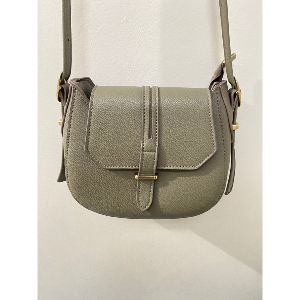 PRELOVED TAS WANITA WARNA BROWN GREY MERK LES FEMMES