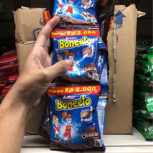 

Anchor Boneeto Susu Bubuk High Calcium Coklat Renceng 10 Sachet