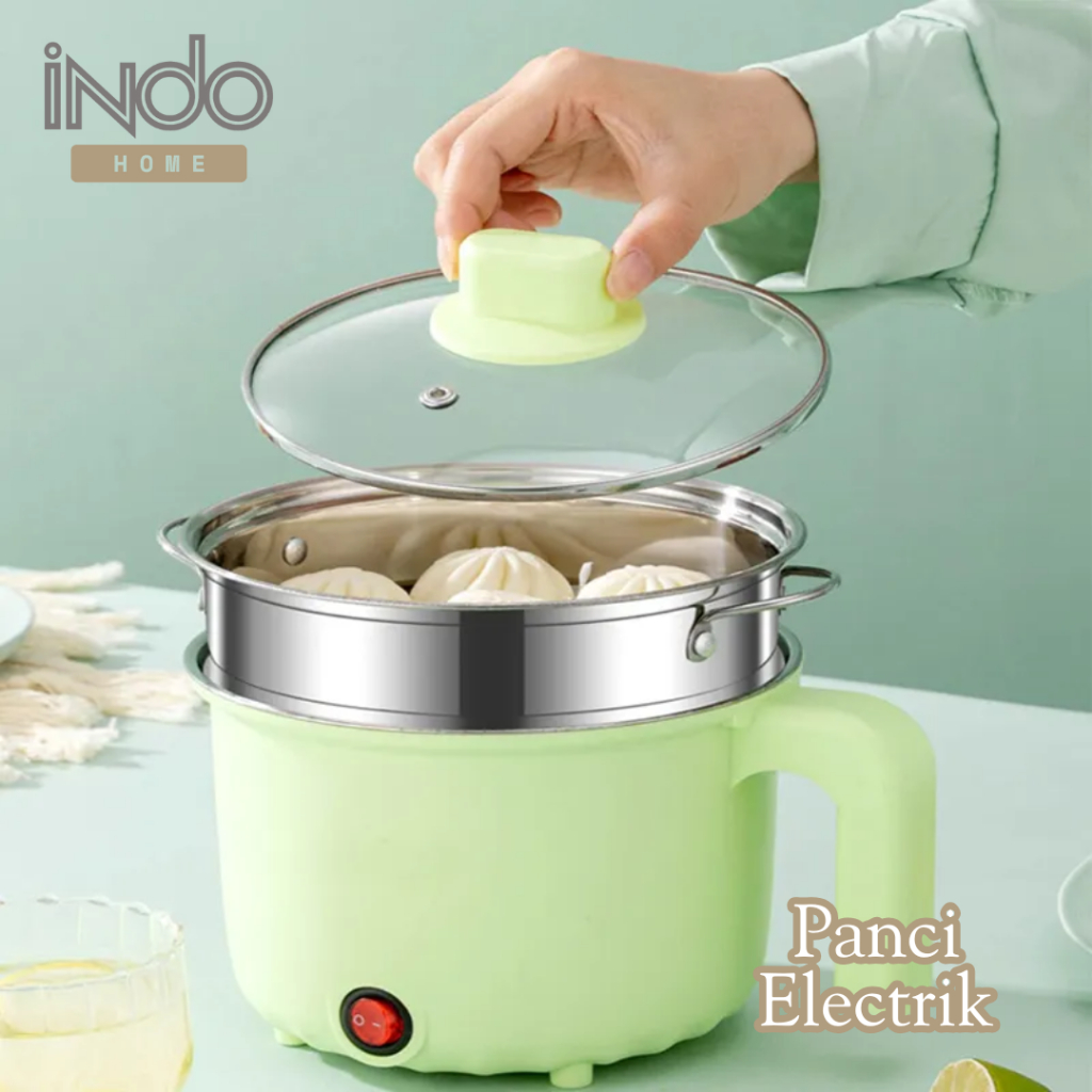 Indo Panci Elektrik Mini | Panci Listrik Free Kukusan | Panci Penggoreng