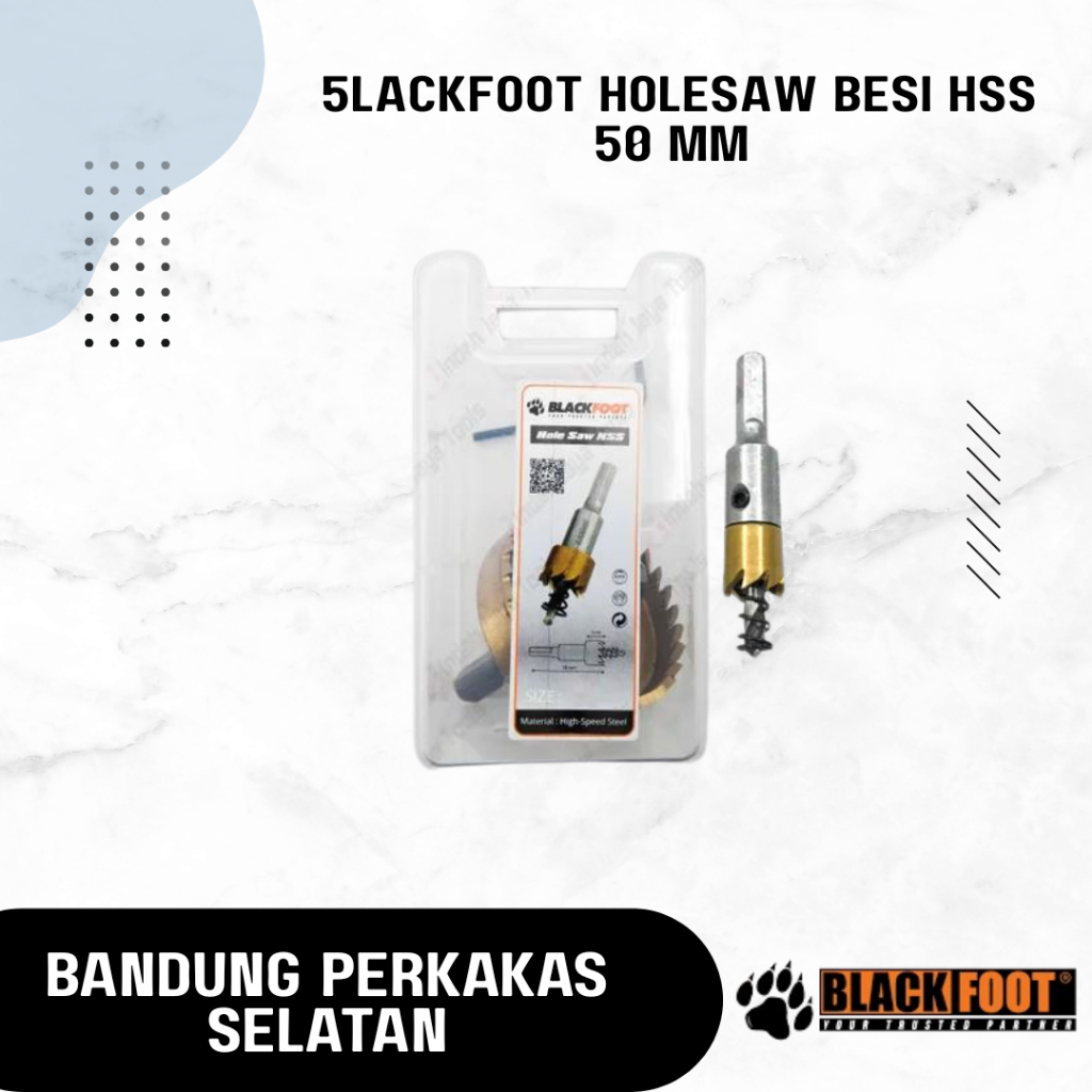 BLACKFOOT HoleSaw BESI HSS 50 mm - Hole Saw Mata Bor Kayu Pelubang