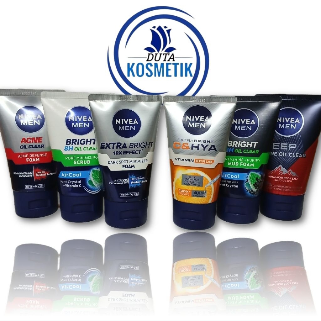 [ORI 100%] Facial Foam NIVEA Men Body Wash Acne Oil Clear 100ml / Nivea Men Acne Oil Clear Foam