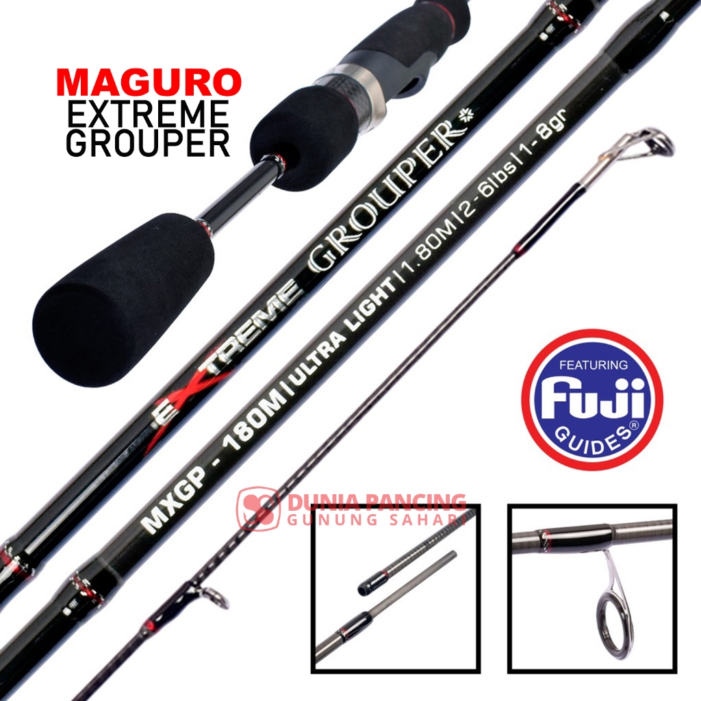 Joran Spinning Maguro Extreme Grouper Pilih Ukuran (Free Kaos Special Maguro Extreme Grouper)