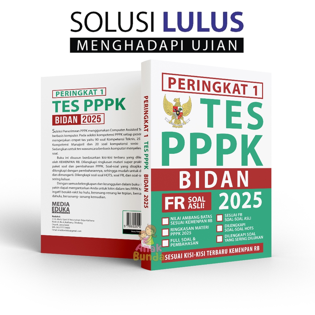 Buku Peringkat 1 Tes Pppk Bidan 2025 Buku PPPK BIDAN 2025 - Soal PPPK BIDAN 2025 - Buku Original Soa