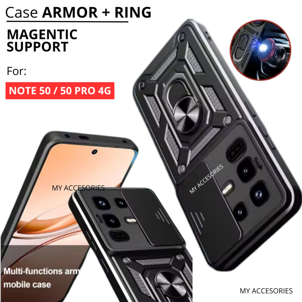Case ARMOR RING Standing INFINIX NOTE 50 50Pro 50S 40 Pro 40S SMART 10 Plus + Softcase ROBOT TRANSFO