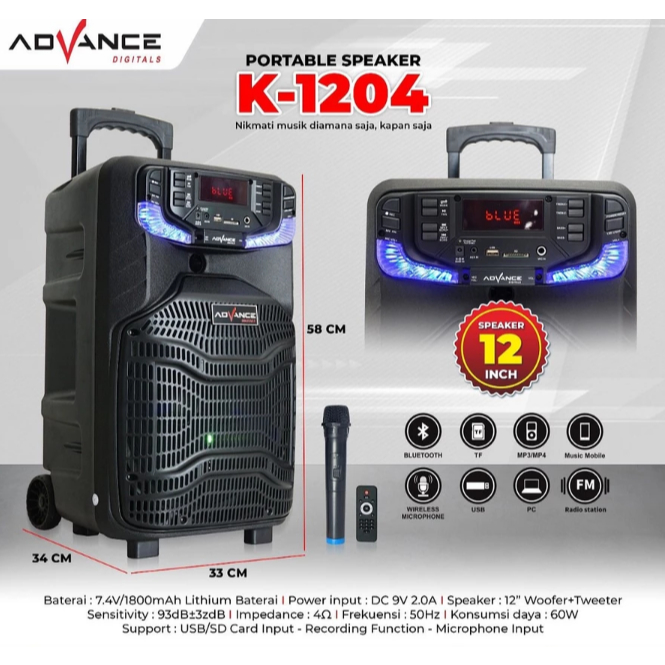 Advance Speaker K-1204 Portable