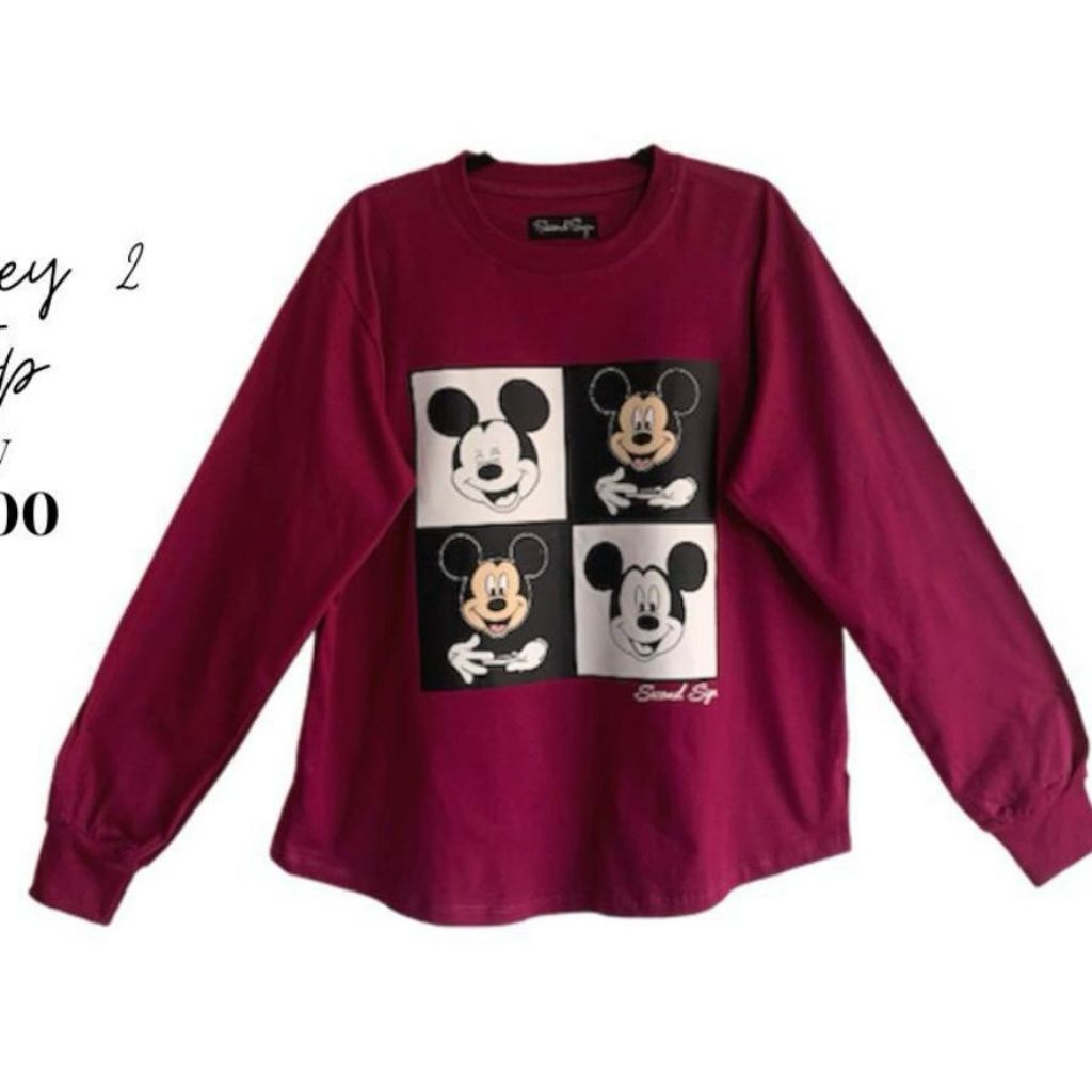 Second sign New Mickey 2 Top Basic Raspberry