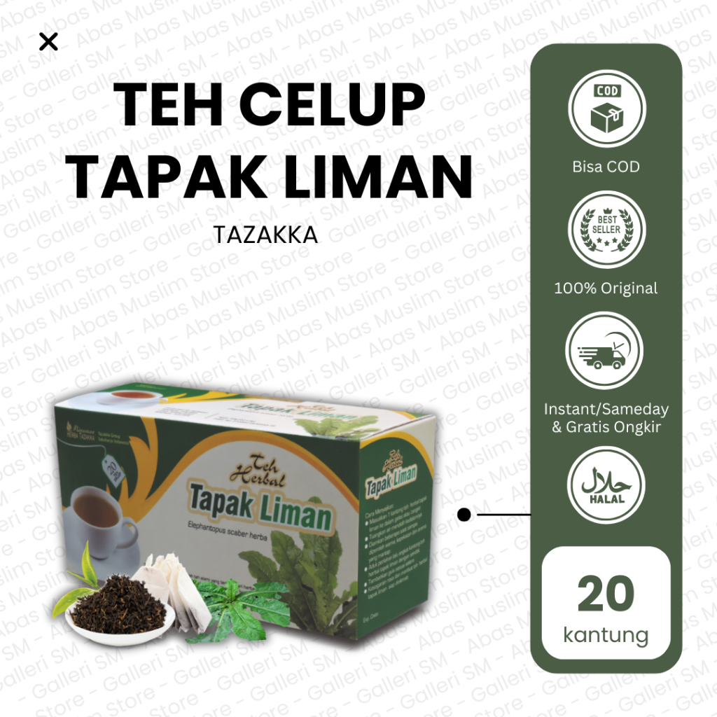 

Teh Tapak Liman Tazakka Minuman Herbal Celup Isi 20 Kanker Menurunkan Gula Darah Tinggi Hati Liver