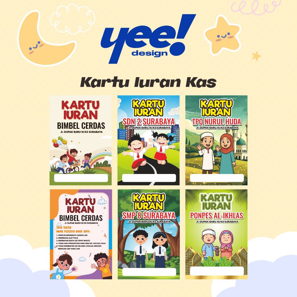 

PAKET ISI 8 KARTU IURAN PAKET SD/SMP/BIMBEL/TPQ, PONPES