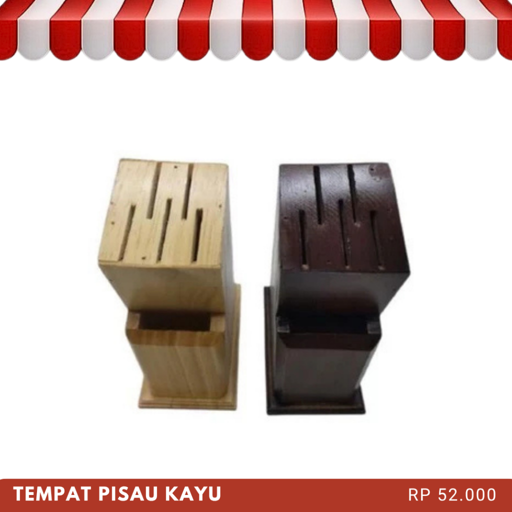 Tempat Pisau Dapur Kayu Tempat Pisau Wadah Pisau Dapur
