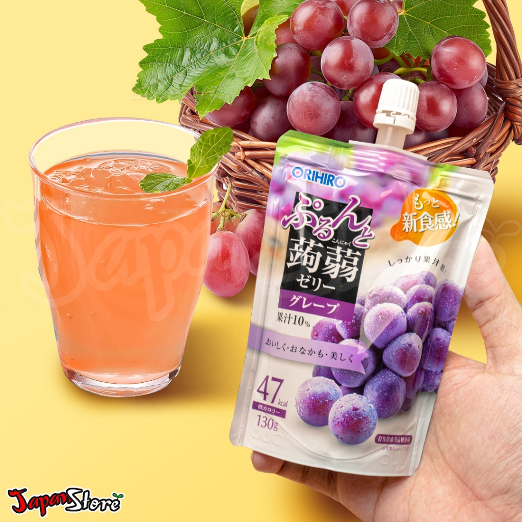 

Orihiro Fruit Konyaku Jelly Drink : Grape 130 Gram