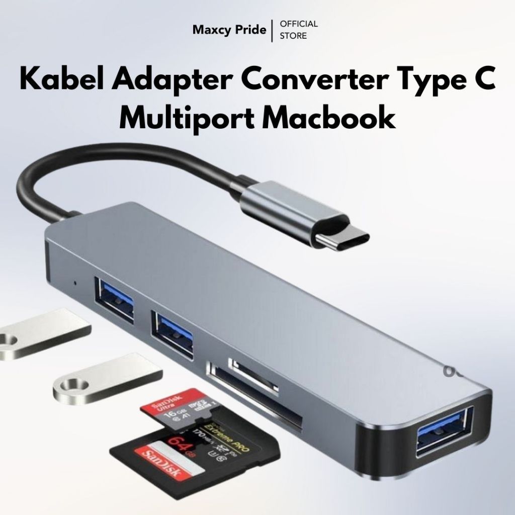 Kabel USB Hub OTG Macbook Kabel Adapter Converter Type C Multiport For Macbook Air Pro Retina M1 M2