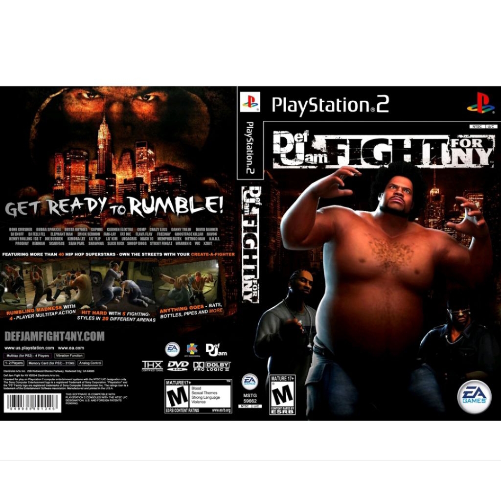 Kaset DVD Game Def Jam Fight for NY - Kaset game ps 2 - Kaset game ps2 original - Kaset DVD Game ps2