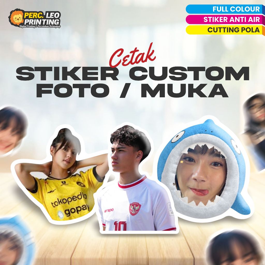 

Cetak Stiker Custom Foto Muka Wajah sendiri / Idol Anti air untuk Kado, Casing HP, Stiker Helm dll