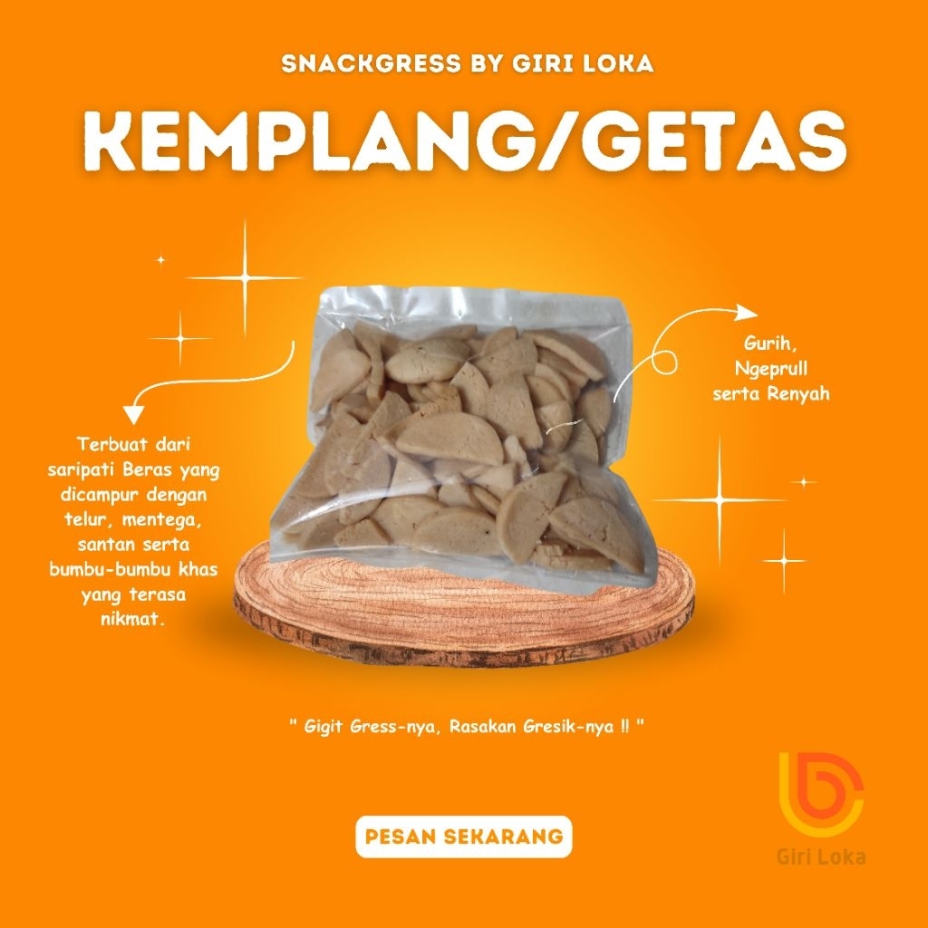 

GETASAN | KEMPLANG | KERIPIK GETAS 200g | OLEH-OLEH KHAS GRESIK