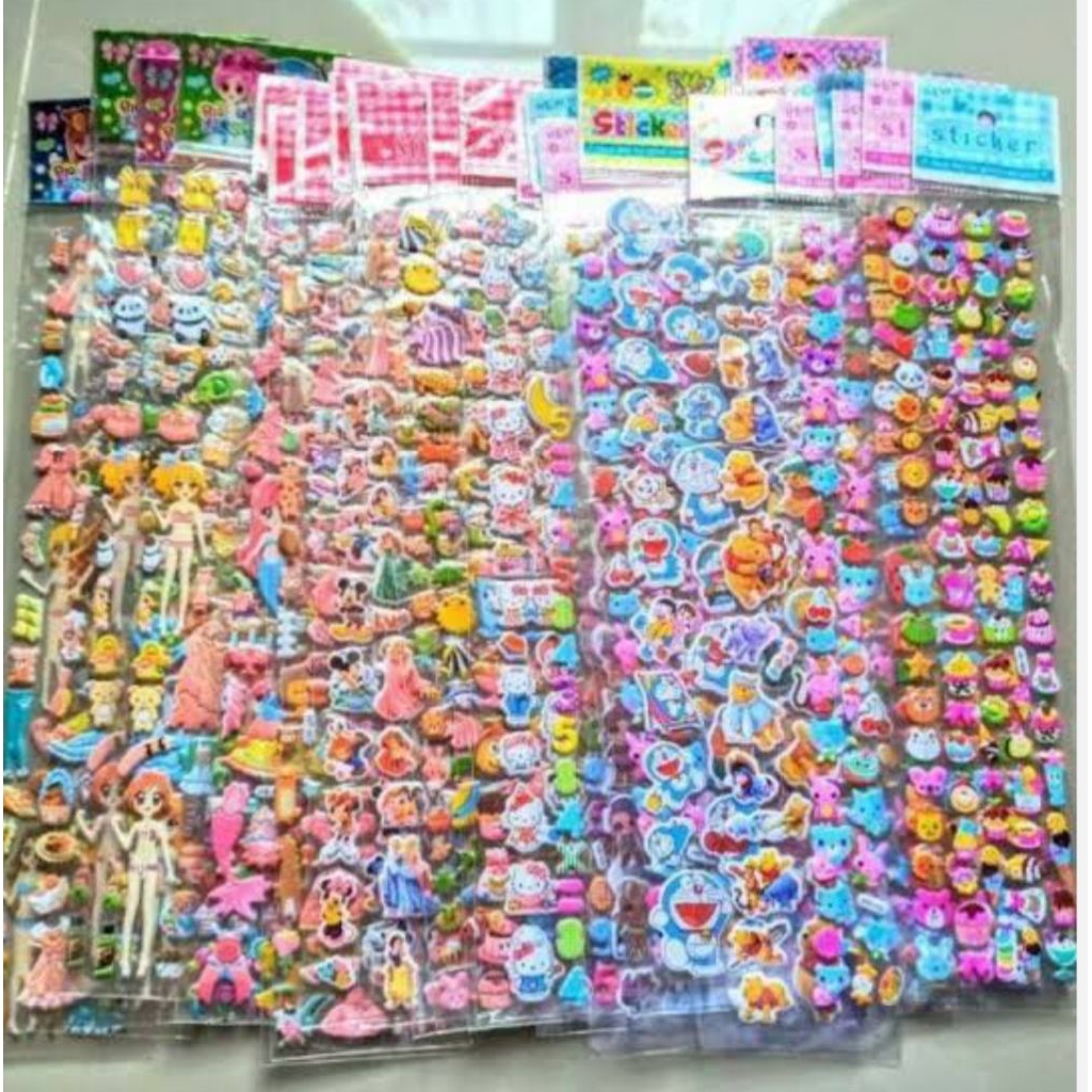 

J (J16) STIKER ANAK TIMBUL PANJANG /STIKER ANAK TIMBUL/HARGA UNTUK 1 LEMBAR